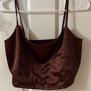 Cropped silk tank top Aeropostale